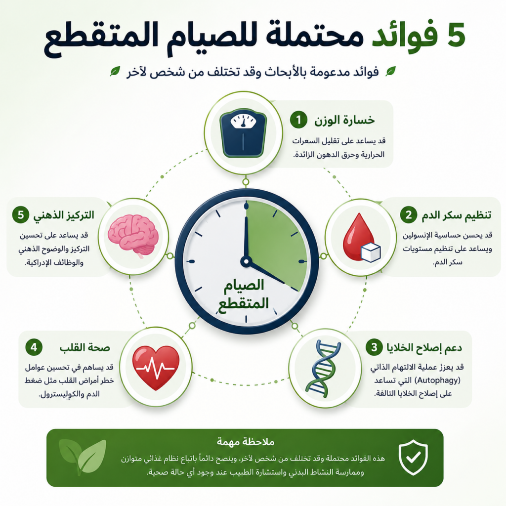 5 فوائد صحية للصيام المتقطع تدعمها الأبحاث العلمية