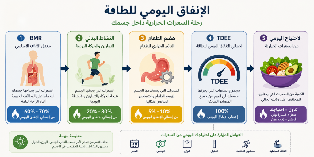 اجمالي الانفاق اليومي للطاقة