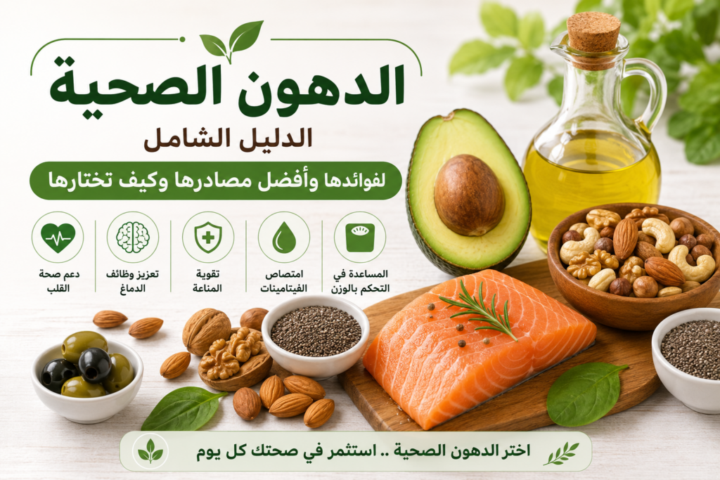 الدهون الصحية الدليل الشامل لفوائدها وأفضل مصادرها وكيف تختارها