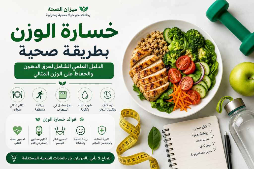 خسارة الوزن بطريقة صحية: الدليل العلمي الشامل لحرق الدهون والحفاظ على الوزن المثالي