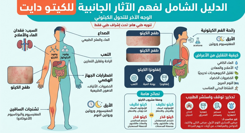 الآثار الجانبية للكيتو دايت