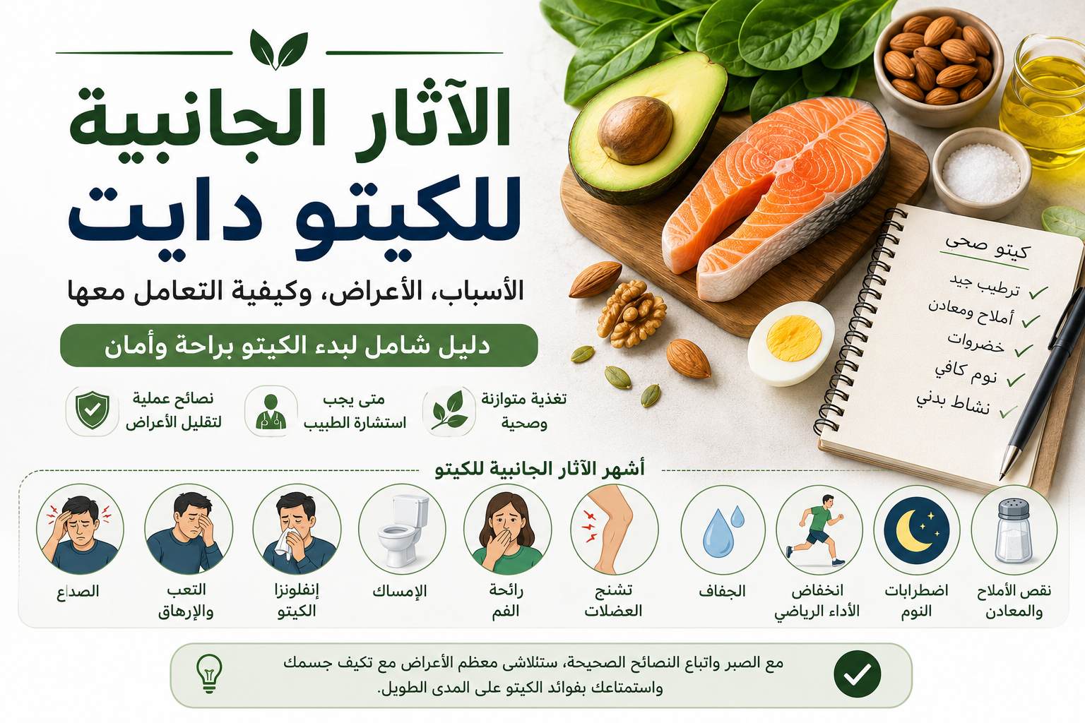الآثار الجانبية للكيتو دايت